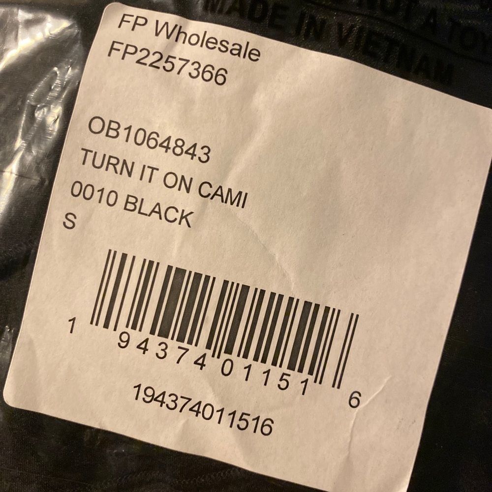 Free People Turn it On Black Sequin Cami Small - Picture 13 of 13